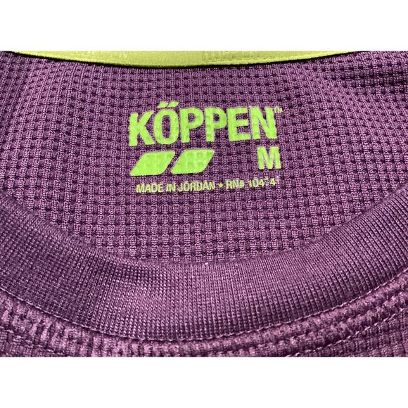 Koppen Waffle Knit Hiking Base‎ Layer Long Sleeve Top, Two-tone purple, Medium - Picture 6 of 7